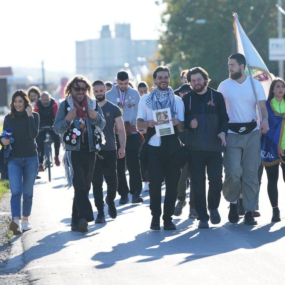 Students trek across Serbia to campaign for station collapse victims ahead of anniversary